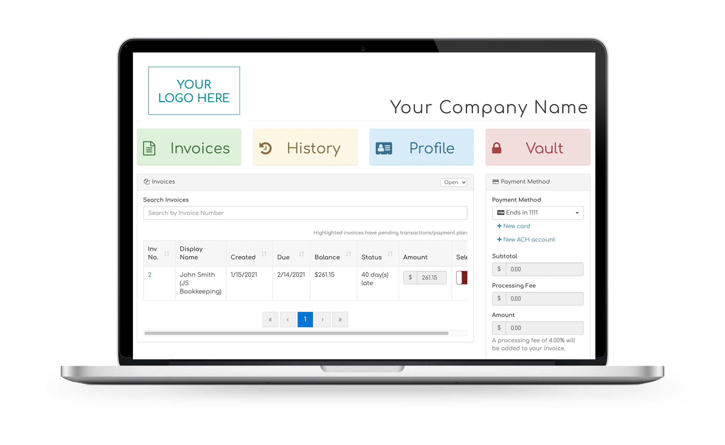 screenshot of Biller Genie
